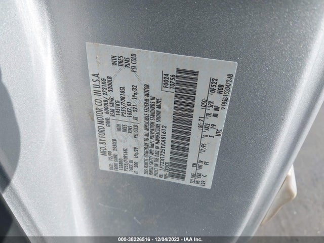 2000 FORD F-150 WORK SERIES/XLT/XL VIN: 1FTZX1725YKA81612