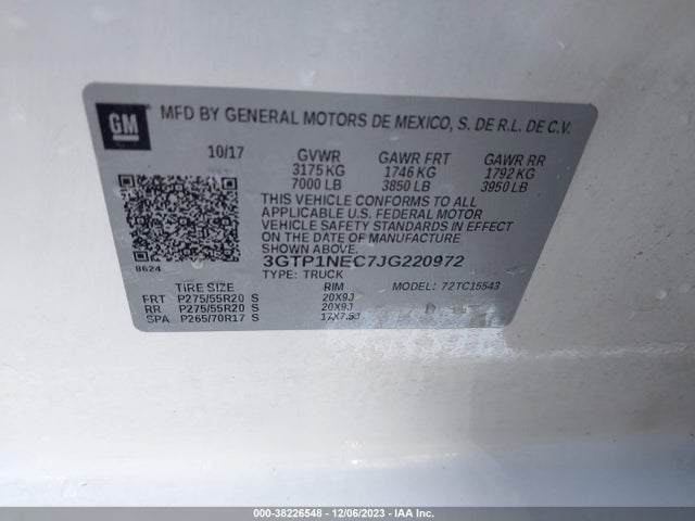 GMC Sierra 1500 Slt 2018 3GTP1NEC7JG220972 Image 9