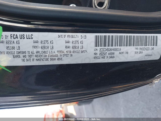 Dodge Charger Sxt Rwd 2019 2C3CDXBG0KH668310 Image 9