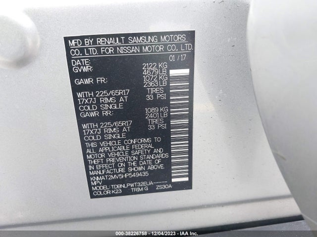 Nissan ROGUE S 2017 KNMAT2MV5HP549435 Image 9