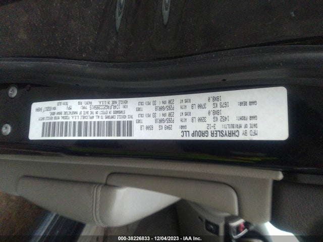 2012 JEEP GRAND CHEROKEE LAREDO VIN: 1C4RJFAG2CC285015