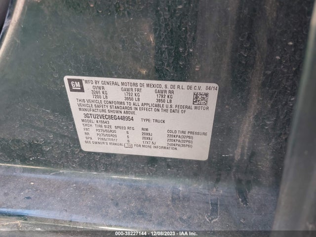 GMC Sierra 1500 Slt 2014 3GTU2VEC8EG448954 Image 9