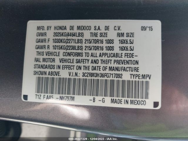 3CZRM3H36FG717092 Honda CR-V LX