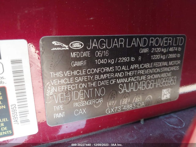 2017 JAGUAR XE SAJAD4BG6HA955953 Photo 8