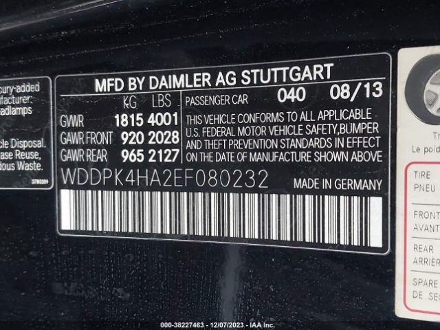 WDDPK4HA2EF080232 Mercedes-Benz SLK 250
