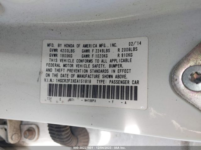 1HGCR2F3XEA151818 Honda ACCORD LX