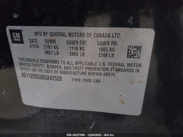 Chevrolet Impala 2lt 2014 2G1125S32E9247528 Image 9