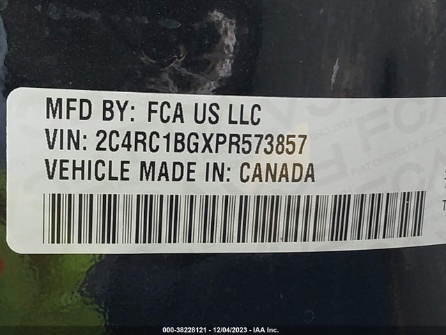 2C4RC1BGXPR573857 Chrysler Pacifica Touring L