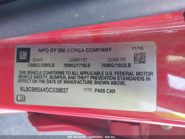 Chevrolet Spark Ls Cvt 2016 KL8CB6SA4GC538637 Image 9