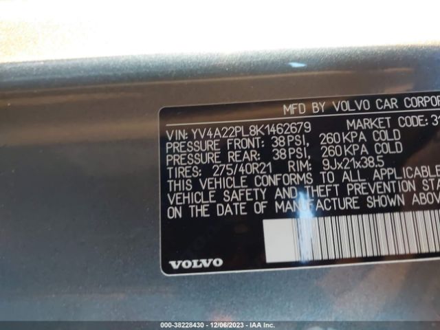 2019 VOLVO XC90 YV4A22PL8K1462679 Photo 8