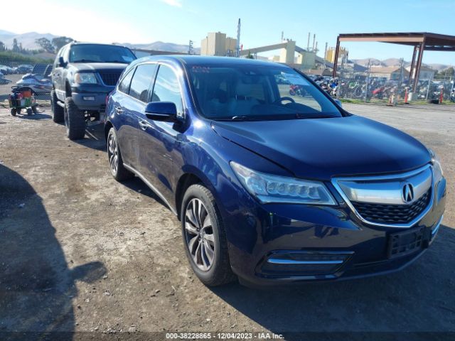 38228865 :رقم المزاد ، 5FRYD4H4XGB027903 vin ، 2016 Acura Mdx W/tech/acurawatch Plus/w/tech مزاد بيع