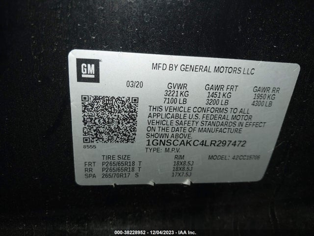 Chevrolet Tahoe 2wd Ls 2020 1GNSCAKC4LR297472 Image 9