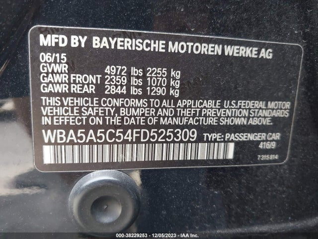 WBA5A5C54FD525309 BMW 528I