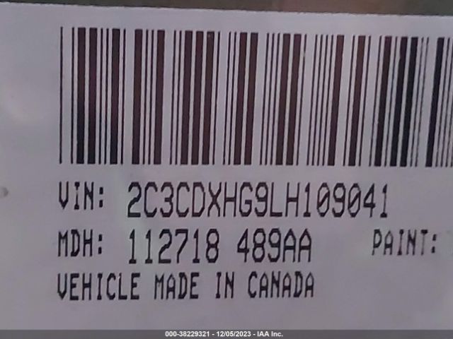 2C3CDXHG9LH109041 Dodge Charger Gt Rwd