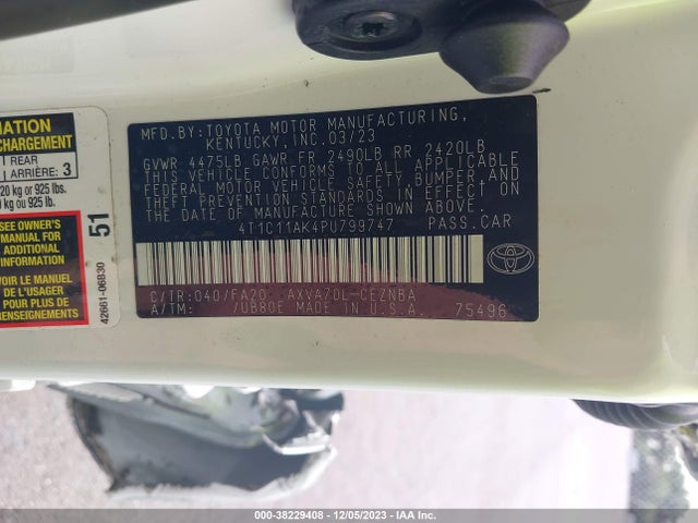 Toyota CAMRY LE 2023 4T1C11AK4PU799747 Image 9