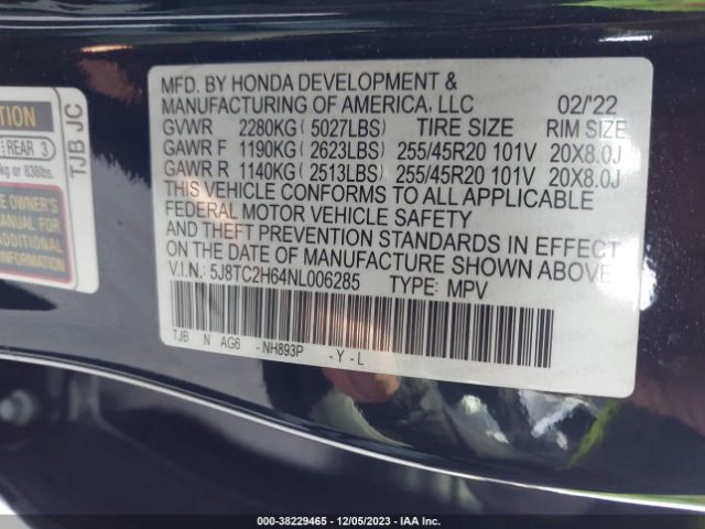5J8TC2H64NL006285 Acura Rdx A-spec Package