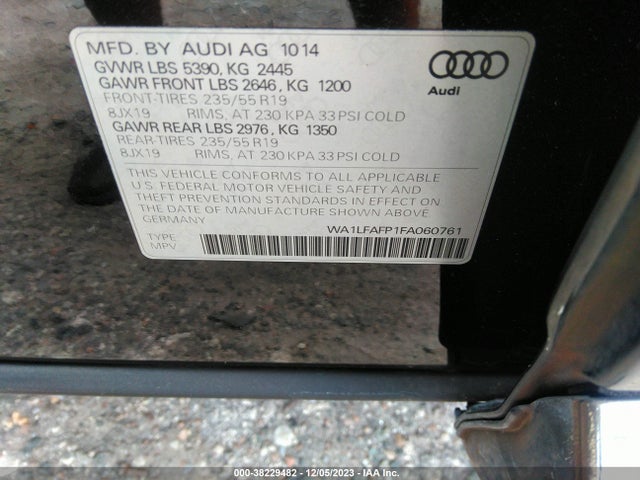 Audi Q5 2.0t Premium 2015 WA1LFAFP1FA060761 Image 9
