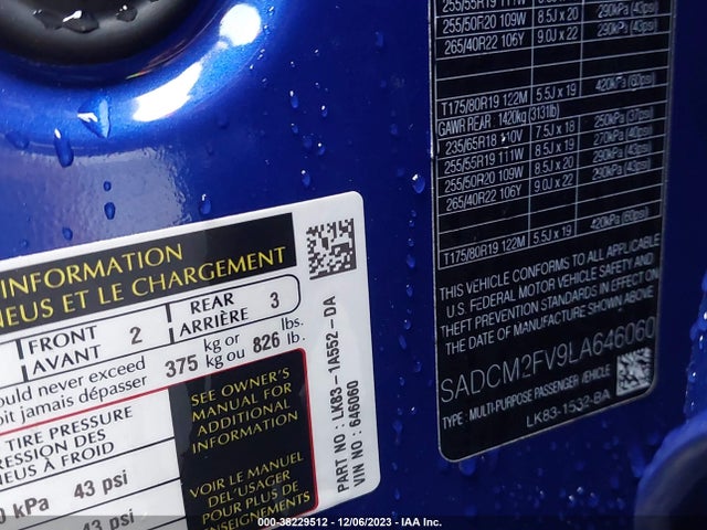 2020 JAGUAR F-PACE SADCM2FV9LA646060 Photo 8