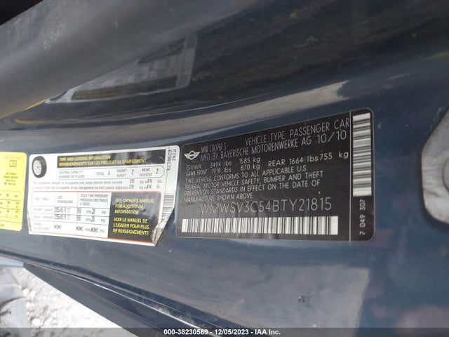 2011 MINI COOPER S WMWSV3C54BTY21815 Photo 8
