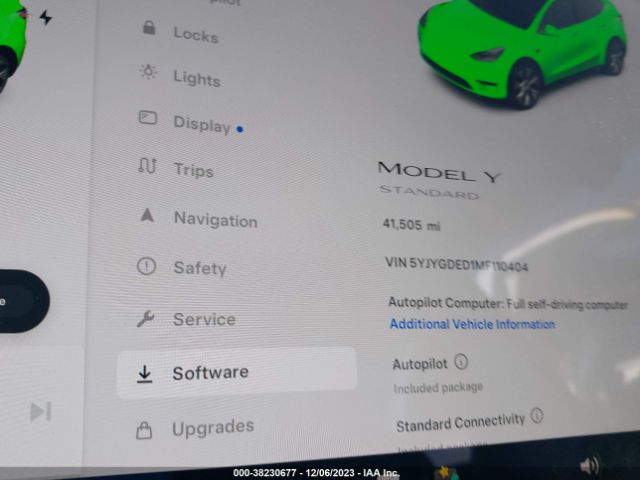 5YJYGDED1MF110404 Tesla Model Y Standard Range Rear-wheel Drive