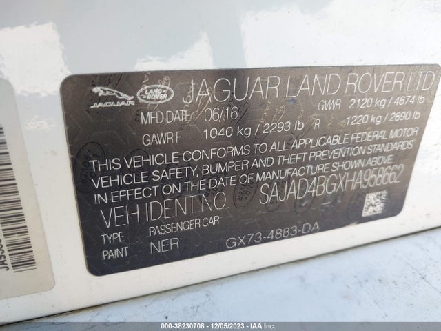 2017 JAGUAR XE SAJAD4BGXHA958662 Photo 8