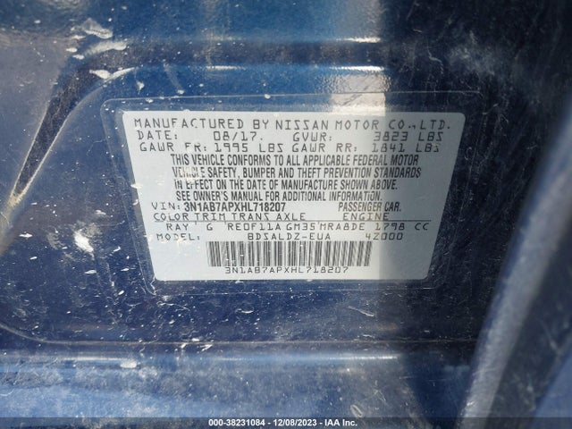 Nissan SENTRA SV 2017 3N1AB7APXHL718207 Image 9