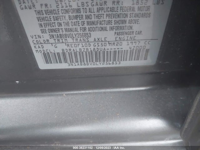 Nissan Sentra S Xtronic Cvt 2020 3N1AB8BV0LY256853 Image 9