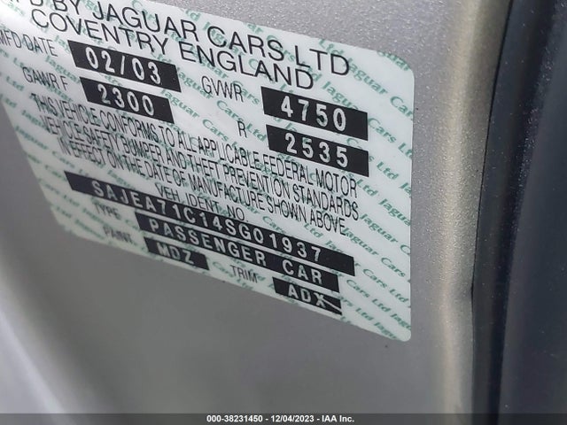 2004 JAGUAR XJ SAJEA71C14SG01937 Photo 8