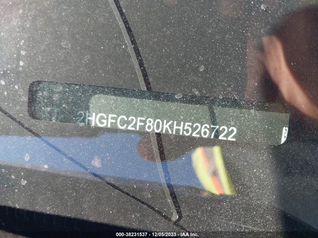 Honda Civic Sport 2019 2HGFC2F80KH526722 Image 9