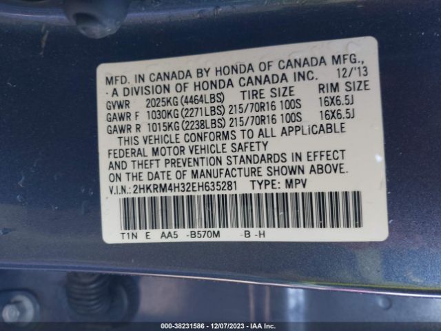 2HKRM4H32EH635281 Honda CR-V LX