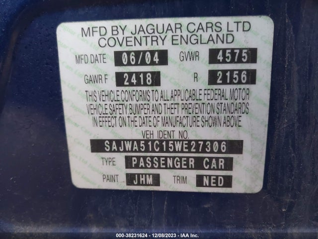 2005 JAGUAR X-TYPE SAJWA51C15WE27306 Photo 8