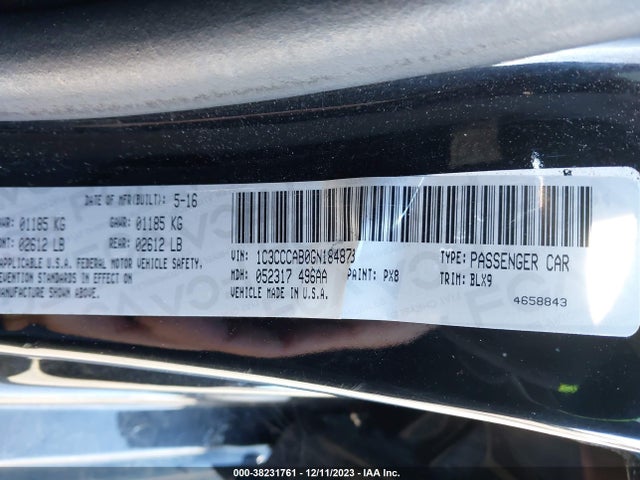 Chrysler 200 Limited Platinum 2016 1C3CCCAB0GN184878 Image 9