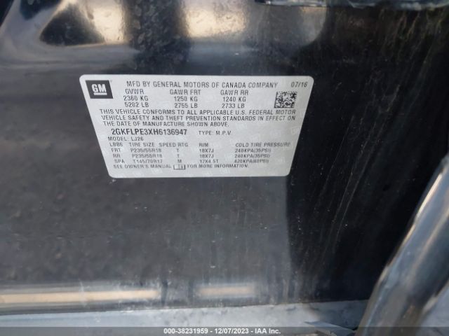 2GKFLPE3XH6136947 GMC Terrain Slt