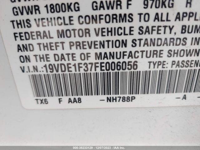 19VDE1F37FE006056 Acura Ilx 2.0l