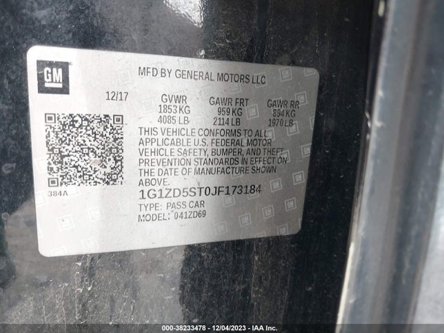 Chevrolet MALIBU LT 2018 1G1ZD5ST0JF173184 Image 9