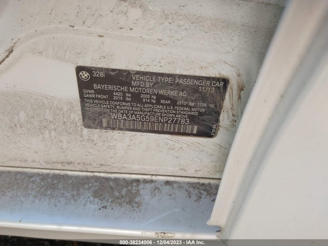 WBA3A5G59ENP27783 BMW 328I