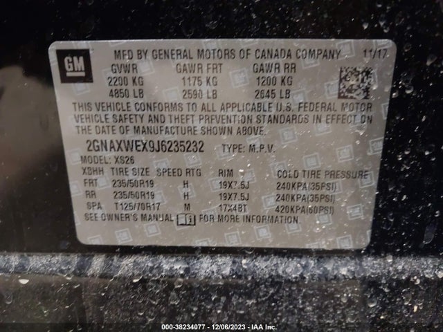 Chevrolet Equinox Premier 2018 2GNAXWEX9J6235232 Image 9