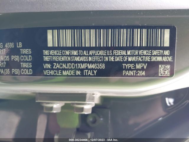 2021 JEEP RENEGADE ZACNJDD1XMPM46358 Photo 8