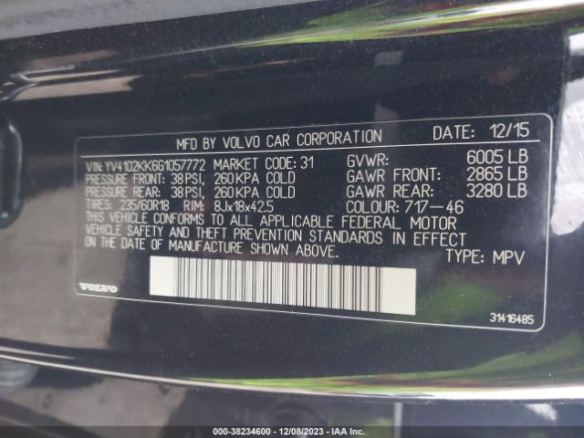 2016 VOLVO XC90 YV4102KK6G1057772 Photo 8