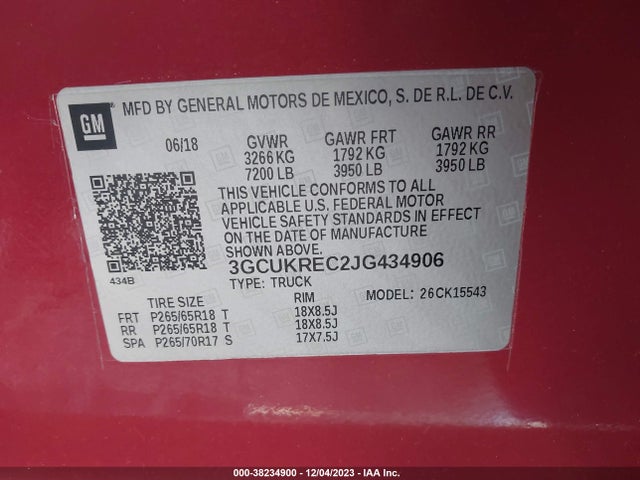 Chevrolet Silverado 1500 1lt 2018 3GCUKREC2JG434906 Image 9