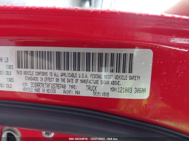RAM 1500 Tradesman 2015 3C6RR7KT0FG578740 Image 9