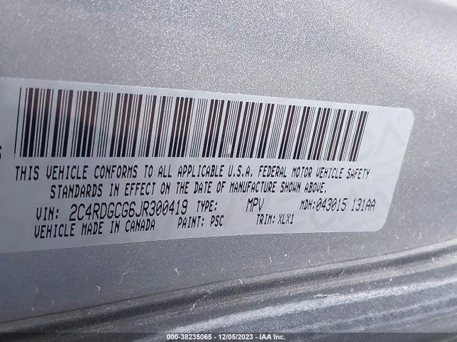 Dodge Grand Caravan Sxt 2018 2C4RDGCG6JR300419 Image 9