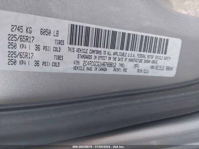 Dodge Grand Caravan Sxt 2017 2C4RDGCG1HR709812 Image 9