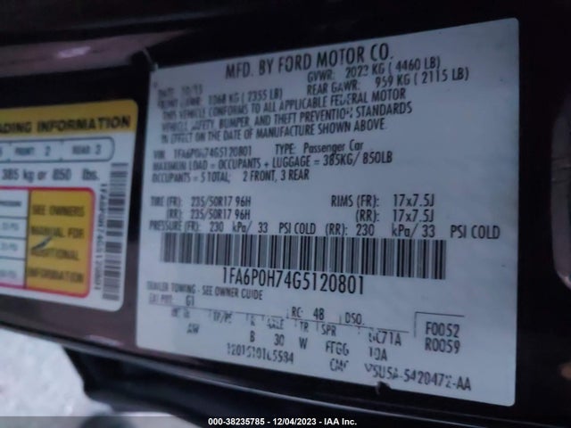 Ford FUSION SE 2016 1FA6P0H74G5120801 Image 9