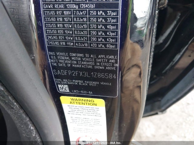 2020 JAGUAR E-PACE SADFP2FX3L1Z86584 Photo 8