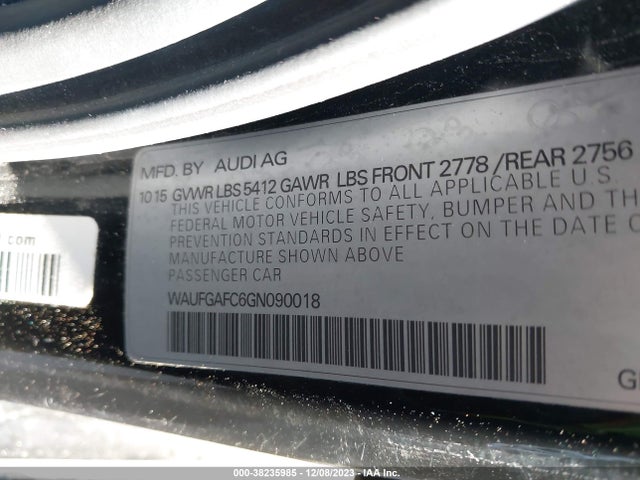 WAUFGAFC6GN090018 Audi A6 3.0t Premium Plus