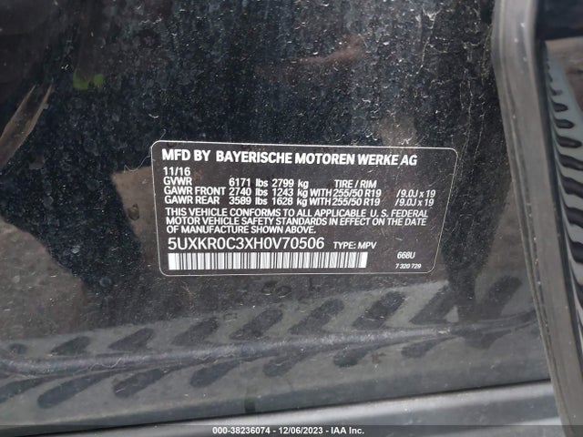 BMW X5 Xdrive35i 2017 5UXKR0C3XH0V70506 Image 9