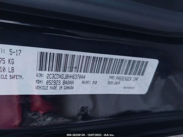 2C3CDXGJ8HH637044 Dodge Charger R/t Scat Pack Rwd