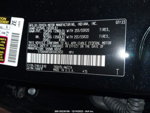 2024 TOYOTA GRAND HIGHLANDER 5TDAAAB56RS003950 Photo 8