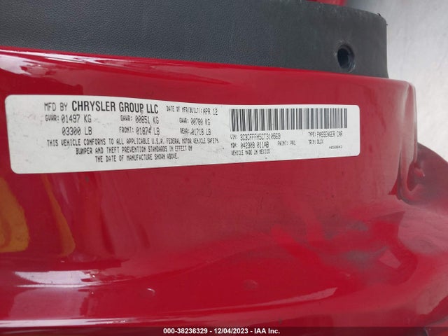 2012 FIAT 500 3C3CFFFH5CT310569 Photo 8